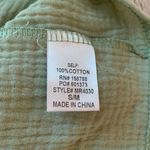 Mable Women's Cotton Wrinkle Gauze Button Front Lightweight Relaxed Romper S/M Green Size M Photo 6