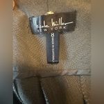 Nicole Miller NY Pants sz 8 Gray Flat Front Pockets Wide Leg Capri Photo 7