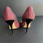 Jimmy Choo Red Mesh Overlay Stiletto Heels Sz 38.5 Photo 8
