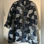 Vintage Unbranded Women’s Grey Black White Long Sleeve Lined Coat L/XL Gray Size L Photo 0