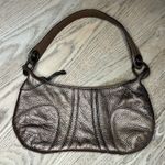 Banana Republic Metallic Brown Leather Crescent Shoulder Bag Small Y2K 90s Photo 0
