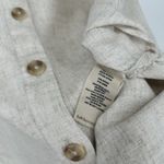 Soft Surroundings  Linen Blend Top Oatmeal Beige Casual Minimalist Oversized Sz S Photo 8