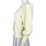 Madewell Women's Cream Balloon Long Sleeve Crewneck Fall Sweater Size XS Photo 2