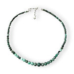 Jay King Graduated Malachite Bead Necklace Sterling Fluted Hook Close 20" Green Photo 0