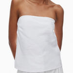 Babaton Aritzia  Midtown Linen Tube Top strapless lined loose neutral capsule Photo 0