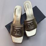 Tommy Hilfiger Women's Penni Logo Block Heel Slip-On Sandals- Size 7.5 Photo 3