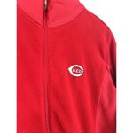 Antigua  Cincinnati Reds Zip Up Pullover Womens Large Red Fleece MLB Baseball Photo 2