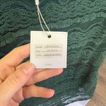 cupio NWT  Blush Dark Green Lace Short Sleeved Blouse Size XL Photo 5