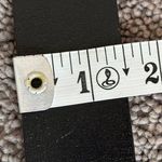 Genuine Leather Double O Ring Belt Black Size S/m Gold Tone Hardware Chic Photo 4