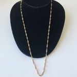 Sterling Silver Gold Tone Twist Chain Necklace, 925 LIRM Photo 7