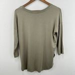 Babaton Aritzia Tunic Top Sage Green 3/4 Sleeve Round Neck Casual Relaxed Chic Photo 5
