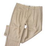 Theory NWT Straconi in Light Camel Melange Pleated Sleek Flannel Wool Pants 8 Photo 2