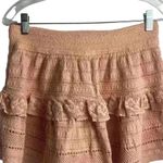 Aerie  Women's M Light Pink Lace Ruffle Mini Skirt Summer Casual NWT Photo 9