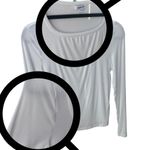 70. Magnolia Boutique White Ribbed Long Sleeve Tee Women’s Size L Size L Photo 1