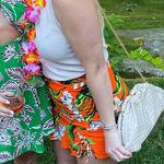 ZARA Orange Hawaiian Skirt Photo 3
