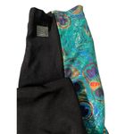 LuLaRoe Black Yoga Leggings pants Black Peacock Feather strips outside leg Size Photo 1