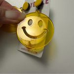Lily Belle Earrings Smily Faces Hanging Pierced Acrylic Bold Fun Yellow Large Photo 1
