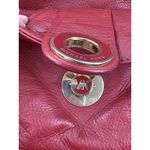 Michael Kors * Red Leather Shoulder Bag Purse Pebbled Leather Quiet Luxury Photo 11