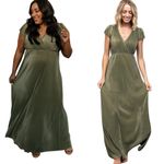 Baltic Born  Athena Pleated Maxi Dress Sage XXXL New Photo 4