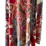 Ralph Lauren Lauren XL Dress Stretch Retro Boho Faux Wrap Patchwork Paisley Belt Photo 6