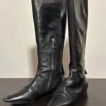 Trussardi Italy equestrian riding black leather boot Size 6 Photo 0