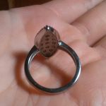 Peridot Color Swarovski Crystal Stainless Steel Celestial Fern Ring (Size 7) Photo 6