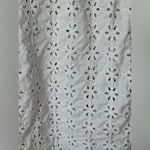J.Crew J. Crea eyelet embroidered blouse tunic top 3/4 long sleeve ruffle dress coverup Photo 3