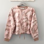 Anthropologie  x The Upside Alena Drawstring Crew Sweatshirt Neutral & Pink NEW Photo 1
