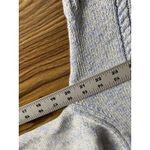 Free People Icy Blue Marled Cable Knit Sweater Dress Zip Collar Fitted L Photo 9