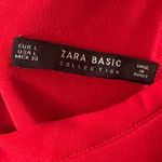ZARA  Red Dress-One Shoulder Ruffle Pencil Photo 3