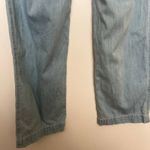 Lovers + Friends  Denim Jumpsuit Blue Cotton Ruffle Lace Up Back Wide Leg XS Photo 10