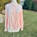 Juicy Couture Women’s Full Zip Lightweight Bomber Jacket Size Large Pink / Peach Photo 5