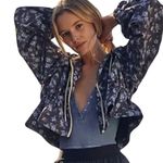 FREE PEOPLE FP MOVEMENT Break My Heart Hooded Jacket Sz L New w/o Tag MSRP $128 Blue Size L Photo 0