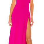 Amanda Uprichard  Mandy Strapless Midi Dress In Hot Pink Photo 0