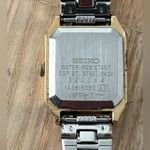 Seiko Super Rare Vintage Ladies Watch Octagonal Gold Dial Gold Bracelet Photo 9