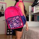 Vera Bradley Pink and Blue Floral Backpack large fit 16” laptop Photo 3