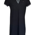 Tommy Hilfiger  Polo Shirt Dress Sz XS Black Preppy Tennis‎ Prep Sporty Photo 0