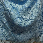 NWT Wedding Dress Baby Blue Lace Crop Top Medium Blue Photo 2