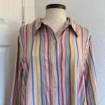 Kate Hill Rainbow multicolor long sleeve button up Photo 13