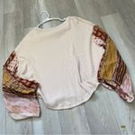 Free People  Top blossom print thermal womens Pink (small) boho chic oversized Photo 6