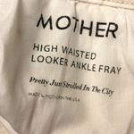 MOTHER Denim Mother Women's Sz 27 Warm Ivory High Waisted Looker Ankle Fray Skinny Slim Fit Photo 14