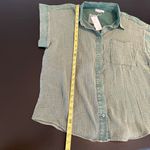 Baltic Born  Jaye washed green button up top NWT Photo 3