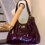 Coach  Madison Purple Patent Leather Madison Paige Triple Section Shoulder Bag Photo 0