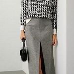 Derek Lam Collective Button Shoulder Geometric Knit Crewneck Sweater Size Medium Photo 0