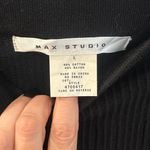 Max Studio  Black Ribbed Knit A-Line Skirt with Crochet Hem, Size Large, Like New Photo 3