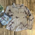 PINK - Victoria's Secret Victoria’s Secret PINK Quarter Zip Tie Dye Purple Pullover Shirt Top Women Small Photo 0