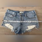 We The Free Free People Denim Blue Distressed Women's Shorts 🩳 Photo 4