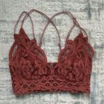 Free People Rust Lace Crop Top Photo 0