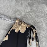 R&K Originals Dress 8 Vintage 90s Black Floral Tie Strap Whimsigoth Fairy Grunge Photo 5