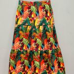 O.P.T. Tiered Midi Skirt in Tropical Print S Photo 0